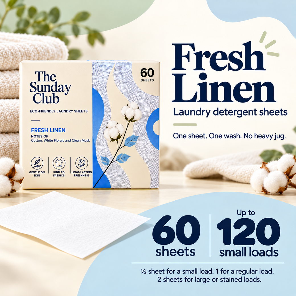 The Sunday Club - Eco Friendly Laundry Sheets - 60 Sheets