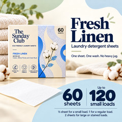 The Sunday Club - Eco Friendly Laundry Sheets - 60 Sheets1
