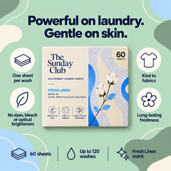 The Sunday Club - Eco Friendly Laundry Sheets - 60 Sheets2